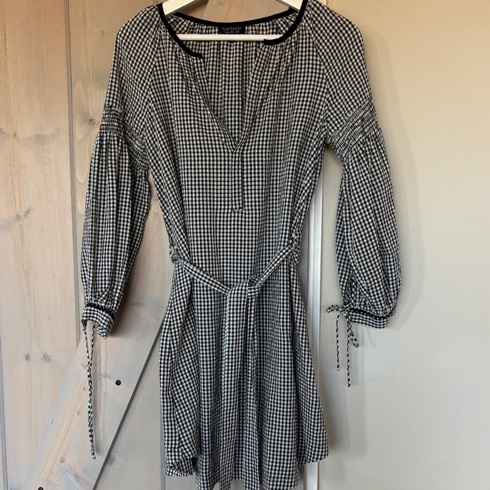 TOPSHOP gingham dress